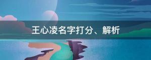 王心凌總冠軍！王心凌名字打分、解析